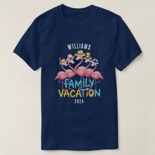Benutzerdefinierter Familienurlaub Flamingo Gruppe T-Shirt