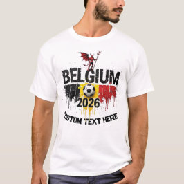 Benutzerdefinierter Fan des belgischen Nationalfuß T-Shirt