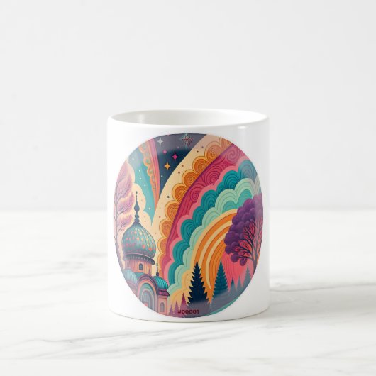 Benutzerdefinierter Fantasy-Kreis-Kunstbecher Kaffeetasse (Mittel)