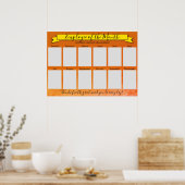 Benutzerdefinierter Farbangestellter des Monats-Fo Poster (Küche)