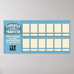 Benutzerdefinierter Farbangestellter des Monats-Fo Poster