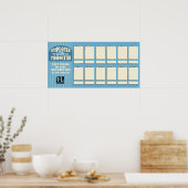 Benutzerdefinierter Farbangestellter des Monats-Fo Poster (Küche)