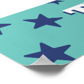 Benutzerdefinierter Farbangestellter des Monats-Fo Poster (Ecke)