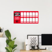 Benutzerdefinierter Farbangestellter des Monats-Fo Poster (Heimbüro)