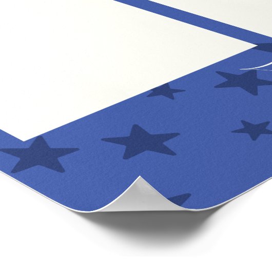 Benutzerdefinierter Farbangestellter des Monats-Fo Poster (Ecke)