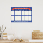 Benutzerdefinierter Farbangestellter des Monats-Fo Poster (Küche)