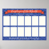 Benutzerdefinierter Farbangestellter des Monats-Fo Poster (Vorne)