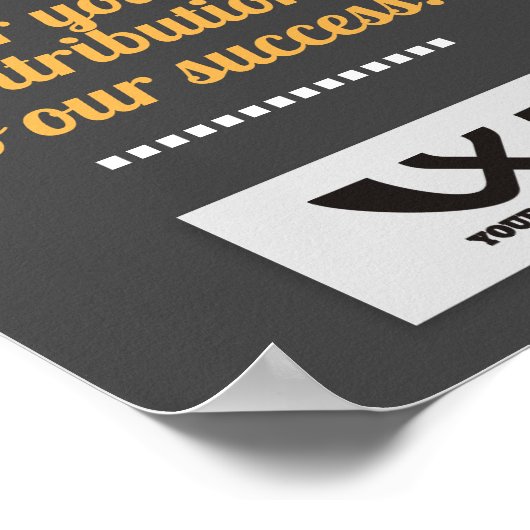 Benutzerdefinierter Farbangestellter des Monats-Fo Poster (Ecke)