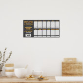 Benutzerdefinierter Farbangestellter des Monats-Fo Poster (Küche)