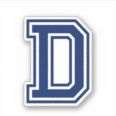 Benutzerdefinierter Farbbuchstabe D Schriftart-Alp Aufkleber (Vorderseite)