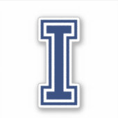 Benutzerdefinierter Farbbuchstabe I Schriftart-Alp Aufkleber (Vorderseite)