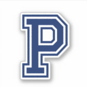 Benutzerdefinierter Farbbuchstabe P Schriftart-Alp Aufkleber (Vorderseite)