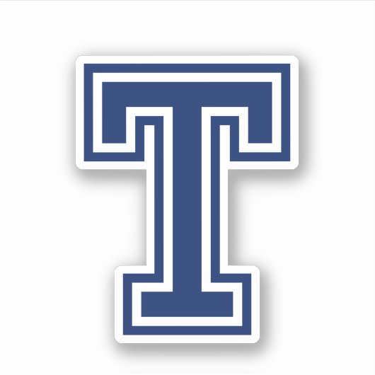 Benutzerdefinierter Farbbuchstabe T Schriftart-Alp Aufkleber (Vorderseite)