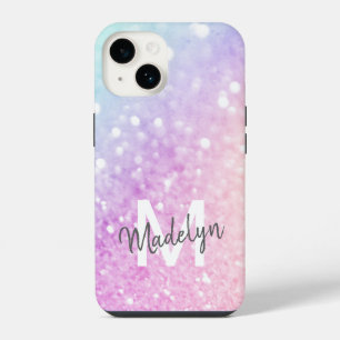 Benutzerdefinierter farbenfroher Glitter schillern iPhone 14 Hülle