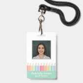 Benutzerdefinierter farbenfroher QR-Code Ausweis f (Vorderseite mit Lanyard)