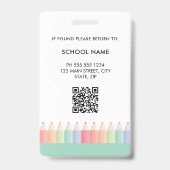 Benutzerdefinierter farbenfroher QR-Code Ausweis f (Rückseite)