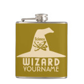 Benutzerdefinierter Farbflasche des Science Wizard Flachmann (Vorderseite)