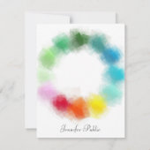 Benutzerdefinierter farbiger Abstrakter handgeschr Mitteilungskarte (Rückseite)