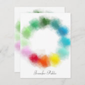 Benutzerdefinierter farbiger Abstrakter handgeschr Mitteilungskarte (Vorne/Hinten)