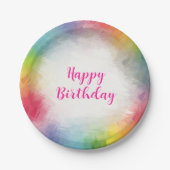 Benutzerdefinierter farbiger handgeschriebener Tex Pappteller (Vorderseite)