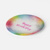 Benutzerdefinierter farbiger handgeschriebener Tex Pappteller (Schrägansicht)