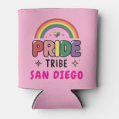 Benutzerdefinierter farbiger LGBTQ+-Regenbogenprim Dosenkühler (Vorderseite)