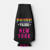 Benutzerdefinierter farbiger LGBTQ+-Regenbogenprim Flaschenkühler (Vorderseite)