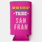 Benutzerdefinierter farbiger LGBTQ+-Regenbogenprim Selters Dosenkühler (Vorderseite)