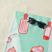 Benutzerdefinierter Farbname Ice Creme Print Beach Strandtuch (Beispiel)