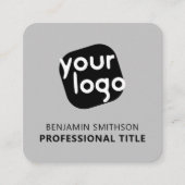 Benutzerdefinierter Farbname Logo hier Logo hinzuf Quadratische Visitenkarte (Vorderseite)