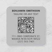 Benutzerdefinierter Farbname Logo hier Logo hinzuf Quadratische Visitenkarte (Rückseite)