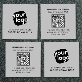 Benutzerdefinierter Farbname Logo hier Logo hinzuf Quadratische Visitenkarte