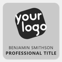 Benutzerdefinierter Farbname Logo hier Logo hinzuf Quadratischer Aufkleber