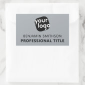 Benutzerdefinierter Farbname Logo hier Logo hinzuf Rechteckiger Aufkleber (Tasche)