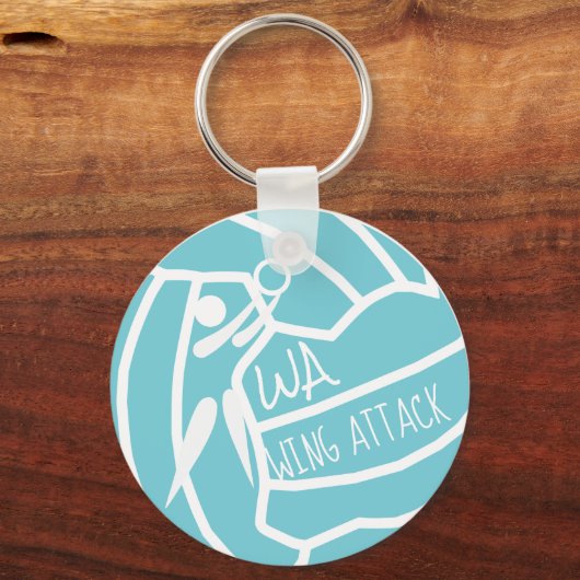 Benutzerdefinierter Farbweckangriff WA Netball Cli Schlüsselanhänger (Vorderseite)