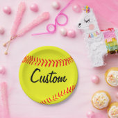 Benutzerdefinierter Fastfeld-Softball-Teamname ode Pappteller (Party)