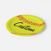 Benutzerdefinierter Fastfeld-Softball-Teamname ode Pappteller (Schrägansicht)