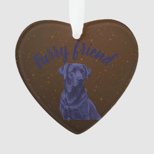 Benutzerdefinierter Fellfreund Hund Mitte  Ornament