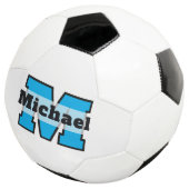 Benutzerdefinierter fetter blauer Name klassischer Fußball (Dreiviertel)