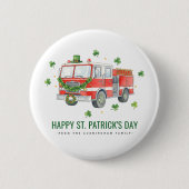 Benutzerdefinierter Feuerwehrmann St. Patrick's Da Button (Vorderseite)