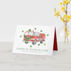 Benutzerdefinierter Feuerwehrmann St. Patrick's Da Karte