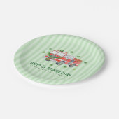 Benutzerdefinierter Feuerwehrmann St. Patrick's Da Pappteller (Schrägansicht)