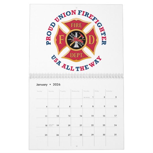 Benutzerdefinierter Firefighter-Kalender Kalender (Jan 2026)