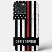 Benutzerdefinierter Firefighter mit dünner roter L Case-Mate iPhone Hülle (Rückseite)