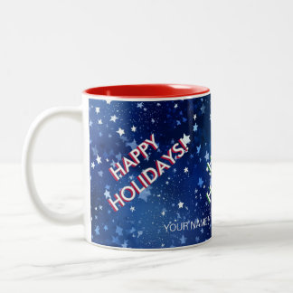 Benutzerdefinierter Firmen-Weihnachtsbecher | Fest Zweifarbige Tasse