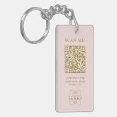 Benutzerdefinierter firmengebundener QR-Code mit m Schlüsselanhänger (Vorderseite links)