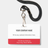 Benutzerdefinierter Firmenlogo Bar-Code Mitarbeite Ausweis (Rückseite mit Lanyard)