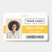 Benutzerdefinierter Firmenlogo-Barcode-QR-Code-Mit Ausweis (Vorderseite)