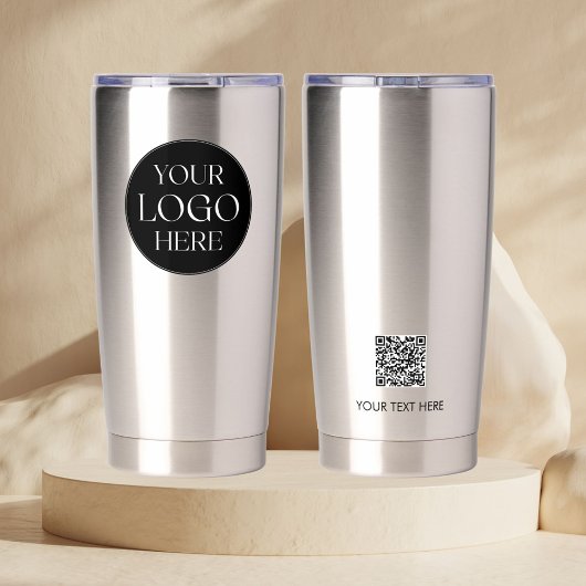 Benutzerdefinierter Firmenlogo-Branded-QR-Code Thermobecher