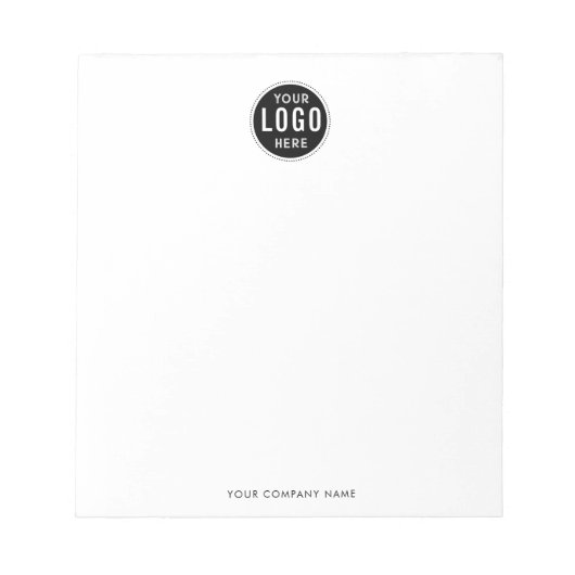 Benutzerdefinierter Firmenlogo Firmenname Notizblock (Vorderseite)